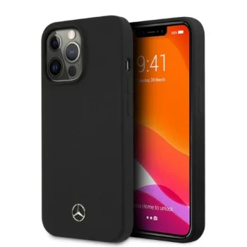 Чехол Mercedes Silicone Line MagSafe для iPhone 13 / 13 Pro - Черный