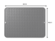 Silicone Dish Drying Mat Large Kitchen Counter Drainer, Grey