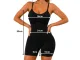 Женский спортивный комбинезон Push Up Fitness S/M, Черный
