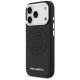Karl Lagerfeld iPhone 17 Pro vāciņš MagSafe PU Round Point Logo, melns
