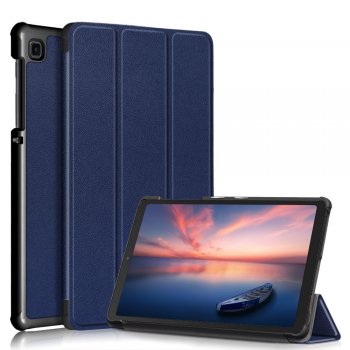 Samsung Galaxy Tab A7 Lite (SM-T220/T225) Tri-fold Stand PU Leather Case Cover, Dark Blue | Planšetdatora Apvalks...