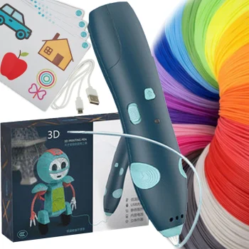 Bērnu 3D Pildspalva Zīmulis PCL Plastikātam Modelēšanai Zīmēšanai, Zils | 3D Pen Pencil Printer For Modeling...