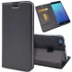 Huawei P10 Lite 2017 (WAS-LX1) Magnetic Leather Case Cover Card Holder, Black | Telefona Vāciņš Maciņš Apvalks...