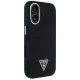 Чехол Guess Denim Triangle Logo MagSafe для iPhone 16, черный
