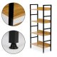 Industrial Wood and Metal Shelving Unit, Loft Style Bookcase ModernHome