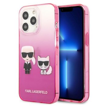 Karl Lagerfeld iPhone 13 Pro / 13 vāciņš ar rozā gradientu