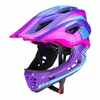 Детский велосипедный шлем Rockbros TT-32SBPP-M со съемной челюстью, M,...