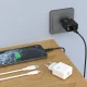 Сетевое зарядное устройство Dudao A23LEU GaN 2.4A USB-A с кабелем Lightning,...