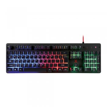 Maxlife MXGK-200 RGB Wired Gaming Keyboard, Black | Datora Klaviatūra ar RGB Gaismām