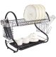 2-Tier Dish Drying Rack, Black