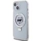 Чехол Karl Lagerfeld для iPhone 15 Ring Stand Choupette Head MagSafe, белый