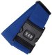 Luggage Security Strap with Combination Lock and ID Tag, Blue