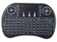 Wireless mini backlit multimedia keyboard with touchpad for TV, black