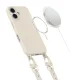 Tech-Protect iPhone 16 vāciņš MagNecklace ar aukliņu, bēšs