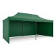 Plonos dārza paviljons ar 3 sienām 3x6m, zaļš