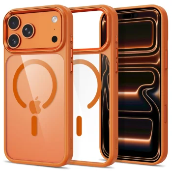 Чехол Tech-Protect Magmat Magsafe CC для iPhone 17 Pro / 18 Pro, оранжево-прозрачный