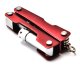 Multifunction Tool Kit with Flashlight Pocket Knife Trinket, Red