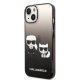 Чехол Karl Lagerfeld K&Choupette Centered Grad для iPhone 14 Plus - Черный