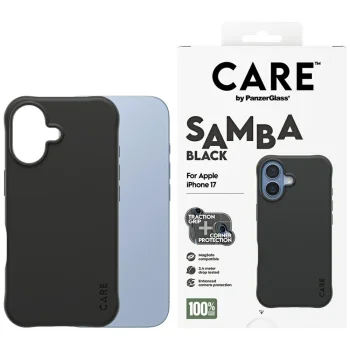PanzerGlass iPhone 17 vāciņš Fashionable Samba MagSafe, melns