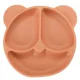 Silicone Tableware Set for Kids, 4 Pieces, Bear, Orange