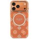 Чехол Guess IML Peony Dot MagSafe для iPhone 17 Pro Max – оранжевый