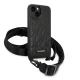Karl Lagerfeld Monogram Plaque Logo Strap Case for iPhone 14 / 15 / 13 - Black
