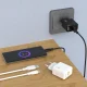 Dudao A23TEU 2.4A GaN USB-A Wall Charger with USB-A - USB-C Cable - Black