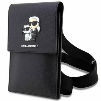 Универсальная сумка для телефона Karl Lagerfeld Saffiano K&C NFT, черная