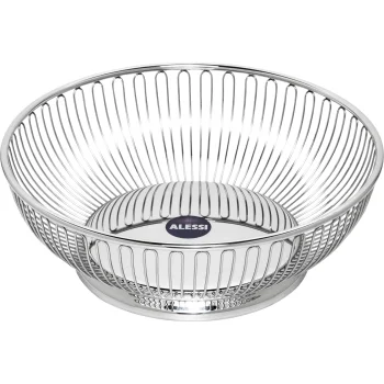 Alessi 826/24 apaļš stiepļu maizes grozs, 24.5 cm, sudraba