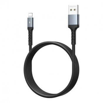 Remax Kayla Series Data Charging Cable USB - Apple iPhone Lightning 1m, Black | Lādētājvads Datu Pārraides Kabelis