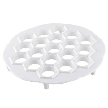 Dumpling Mold, 19 Holes, White, Plastic