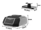 Pārnēsājams automašīnas sildītājs un ventilators 200W 12V, melns