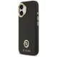 Guess iPhone 17 vāciņš Grained Strass Logo MagSafe, melns