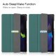 Samsung Galaxy Tab A8 10.5 (2021) (2022) (SM-X200/X205) Trifold Stand PU Leather Hard Protective Cover Case, Green