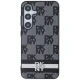 DKNY Samsung Galaxy S24+ vāciņš Leather Checkered Mono Pattern, melns