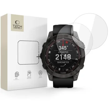 Защитное стекло Tech-Protect Glass Fit+ для Garmin Fenix 7X / 7X Pro 2 шт., прозрачное