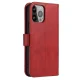 Atverams vāciņš Samsung Galaxy S23+ Magnet Case ar maciņa un statīva funkciju, sarkans