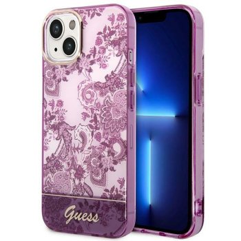 Guess iPhone 14 Plus Case Porcelain Collection Fuchsia