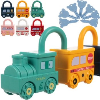 Educational Lock and Key Toy Cars for Toddlers 24712