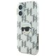 Apple iPhone 16 6.1\'\' Karl Lagerfeld IML Karl Head Electroplated Cover Case, Clear