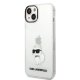 Karl Lagerfeld Ikonik Choupette caurspīdīgs vāciņš iPhone 14 Plus