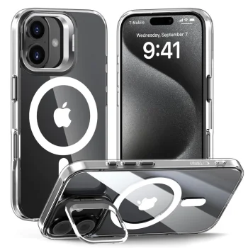Tech-Protect MagStand MagSafe Case for iPhone 16 - Clear