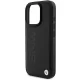 BMW Leather Hot Stamp vāciņš Apple iPhone 16 Pro - Melns