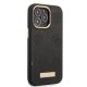 Guess Peony Logo Plate MagSafe vāciņš iPhone 13 / 13 Pro, melns