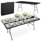 Plonos Black 180 cm Foldable Garden Table – Durable Outdoor Dining Furniture