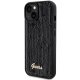 Guess iPhone 13 / 14 / 15 vāciņš Sequin Script Metal, melns