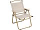Folding Camping Chair for Patio and Balcony Sturdy, Beige