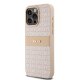 Dkny iPhone 15 Pro Max vāciņš Leather Mono Stripe & Metal Logo, rozā