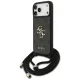 Guess 4G Lielā Logotipa Siksniņas Crossbody Maciņš priekš iPhone 17 Pro Max - Melns | Big Logo Cord Stap Phone...