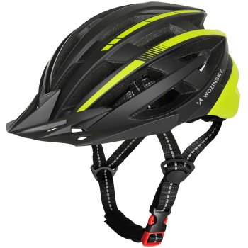 Wozinsky MTB Bike Helmet with USB Rear Light M - Black and Yellow